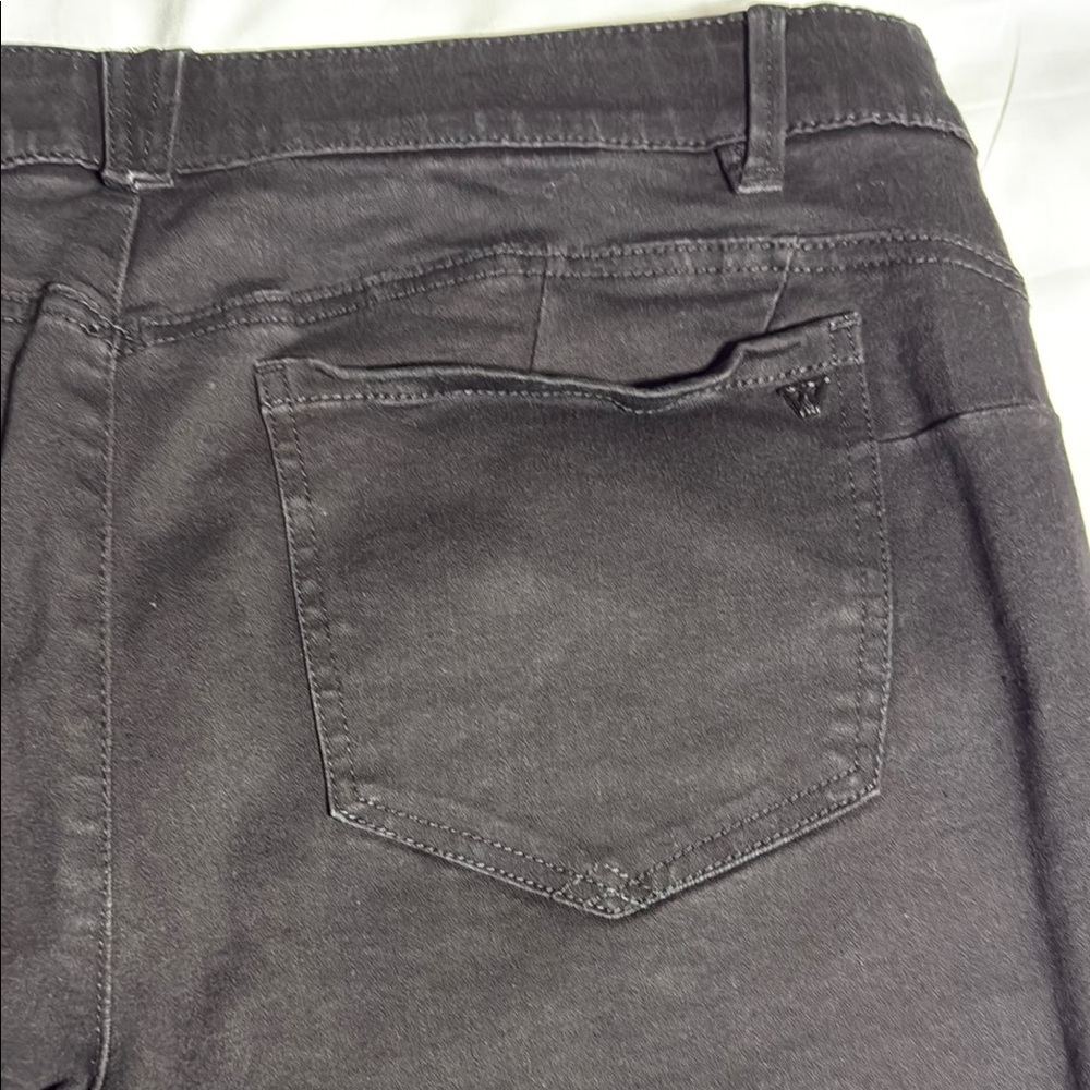 Wit & Wisdom Black w/Sparkle Tuxedo Stripe Ankle Cropped Jeans - Picture 13 of 16